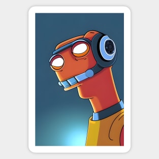 Sad robot Sticker